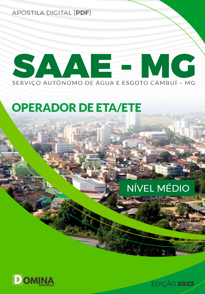 Apostila SAAE Cambuí MG 2023 Operador ETA ETE