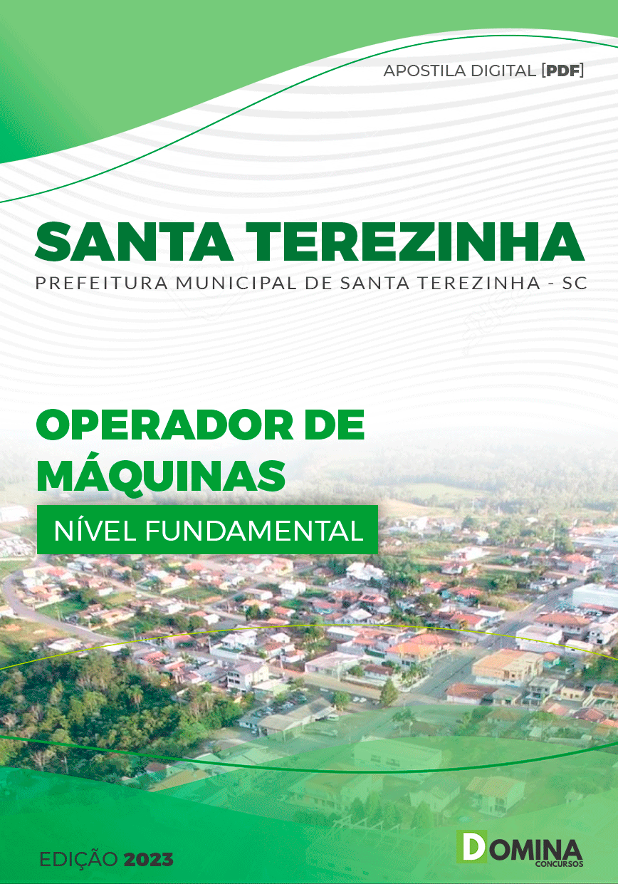Apostila Pref Santa Terezinha SC 2023 Operador de Máquinas