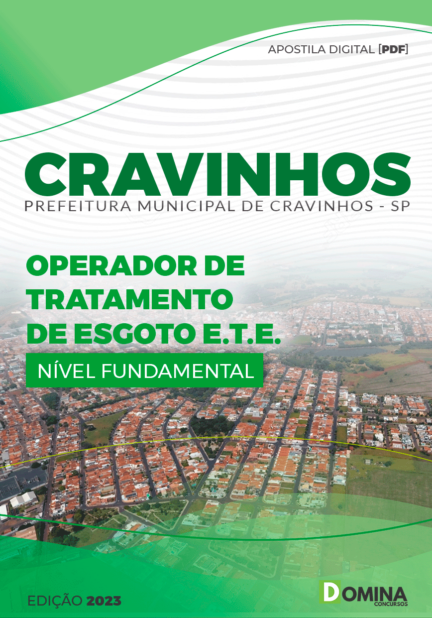 Apostila Pref Cravinhos SP 2023 Operador Tratamento Esgoto