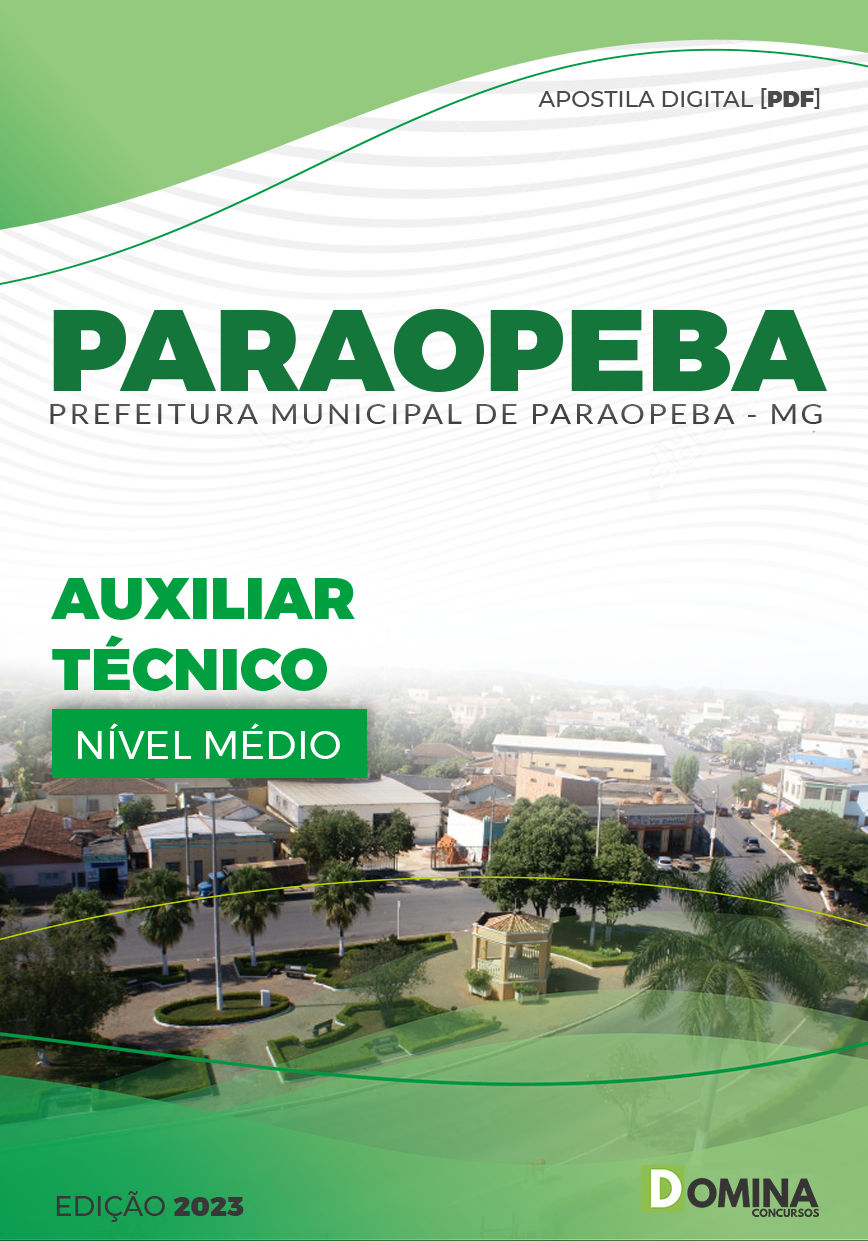 Apostila Pref Paraopeba MG 2023 Auxiliar Técnico