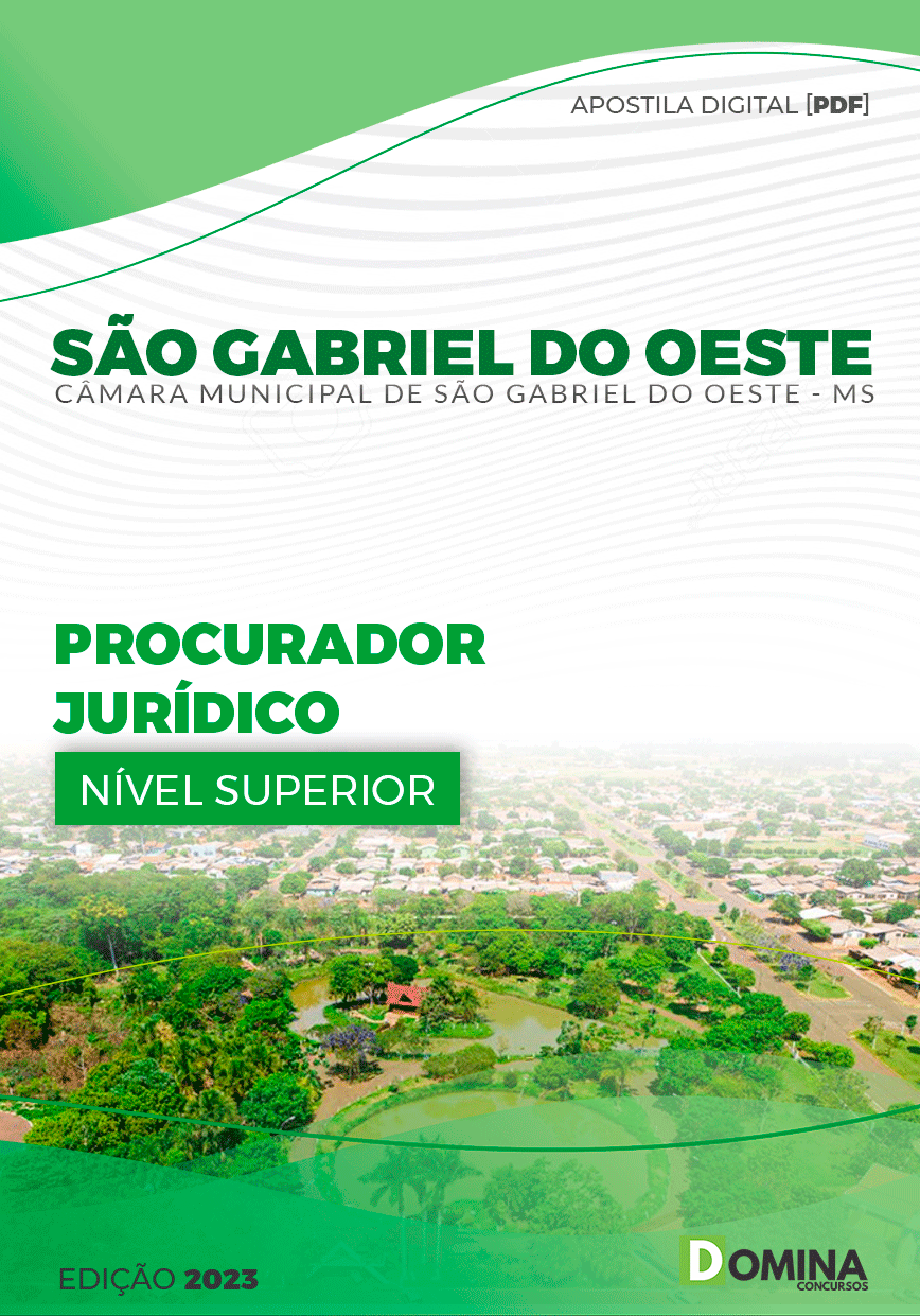 Apostila Câmara São Gabriel do Oeste MS 2023 Procurador Jurídico