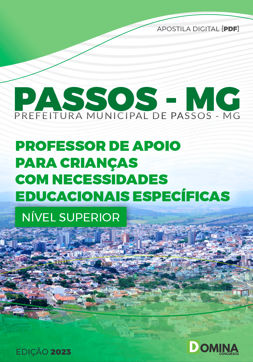 Apostila Pref Passos MG 2023 Professor Educacionais Específica