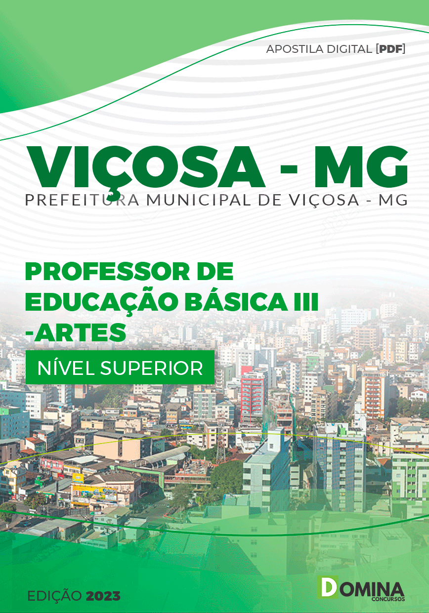 Apostila Pref Viçosa MG 2023 Professor Educação Básica Artes