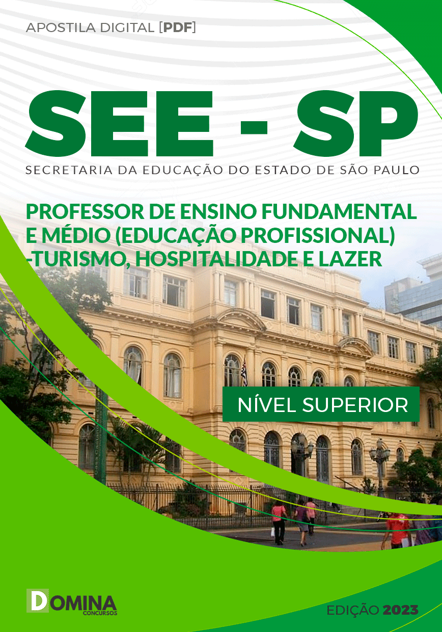 Apostila SEE SP 2023 Professor Turismo Hospitalar Lazer
