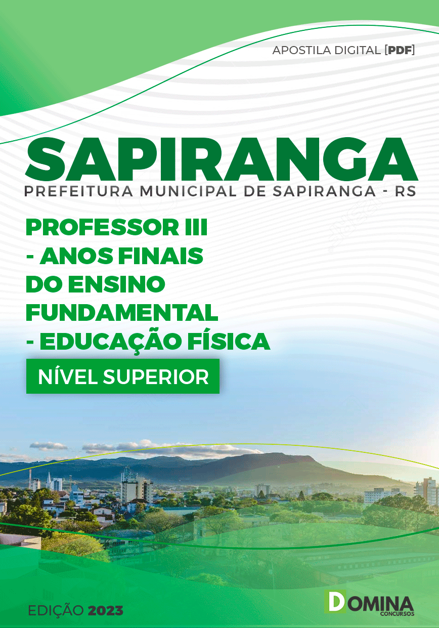 Apostila Pref Sapiranga RS 2023 Professor III Educação Física