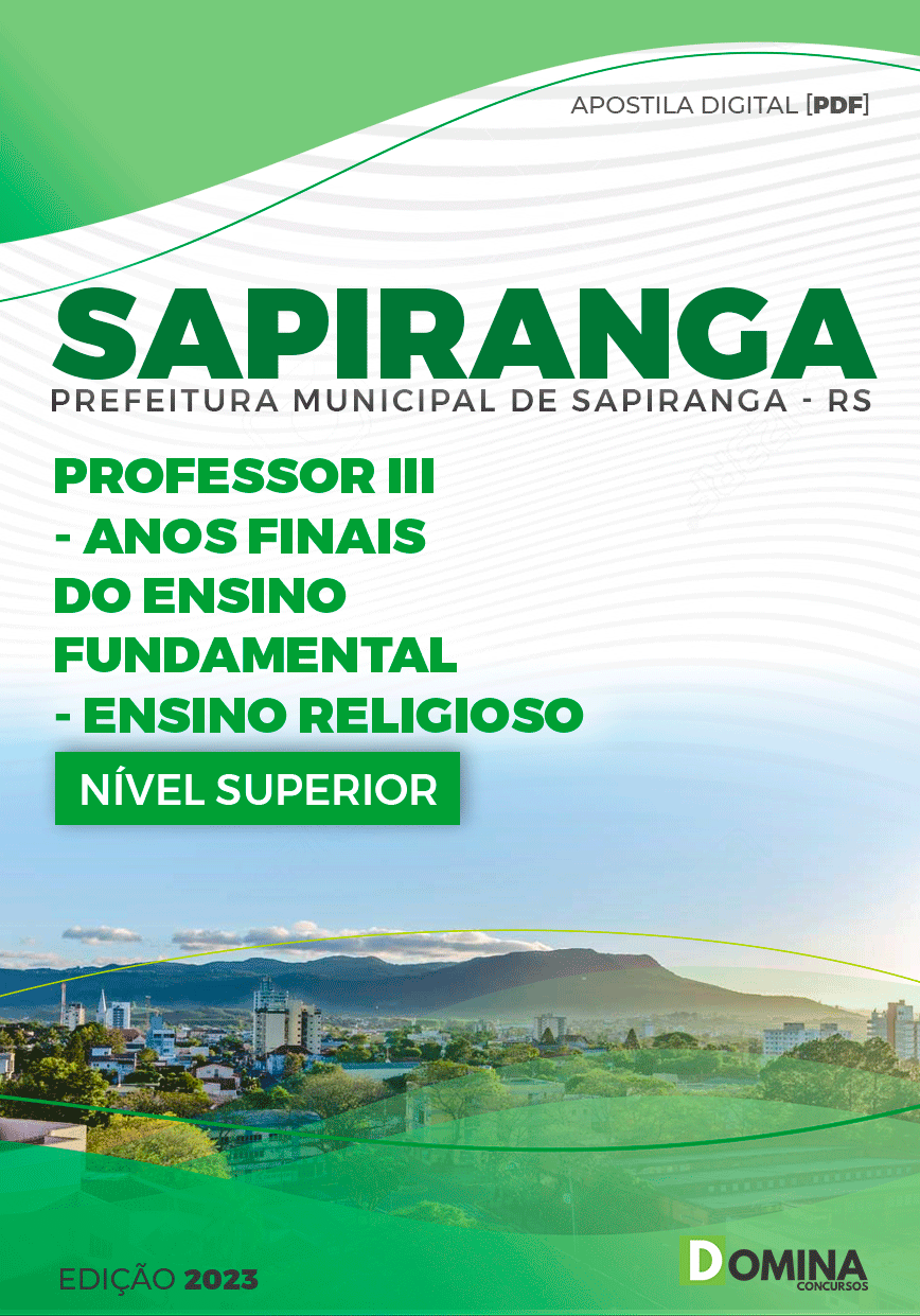 Apostila Pref Sapiranga RS 2023 Professor III Ensino Religioso