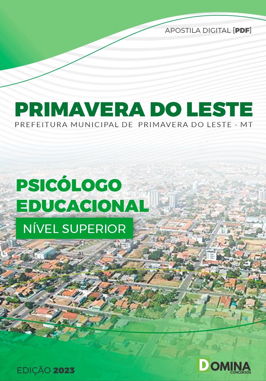 Apostila Pref Primavera Leste MT 2023 Psicólogo Educacional