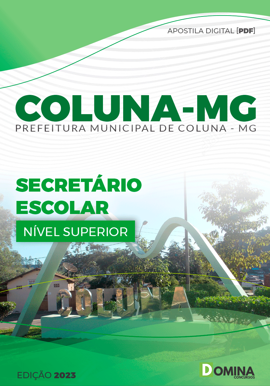 Apostila Concurso Pref Coluna MG 2023 Secretário Escolar