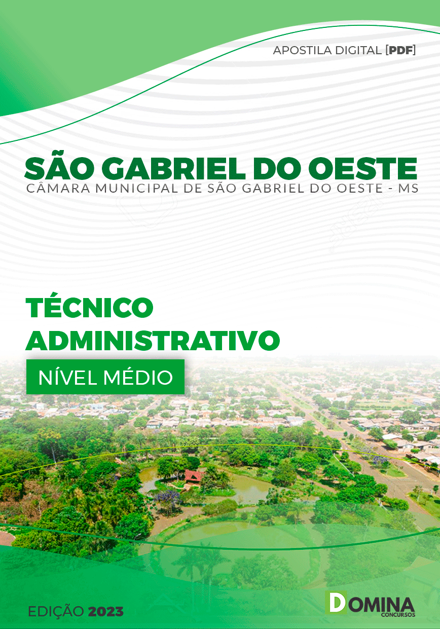 Apostila Câmara São Gabriel do Oeste MS 2023 Técnico Administrativo