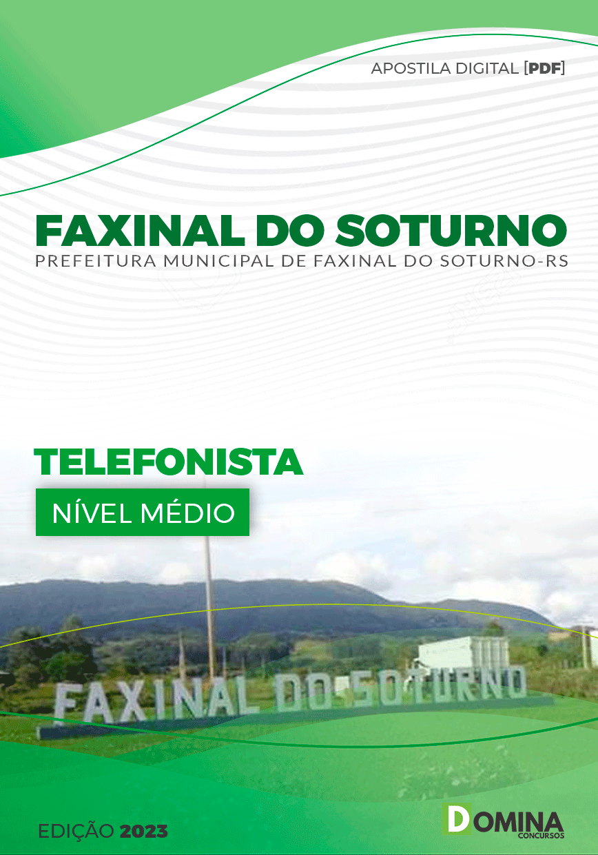 Apostila Pref Faxinal Soturno RS 2023 Telefonista