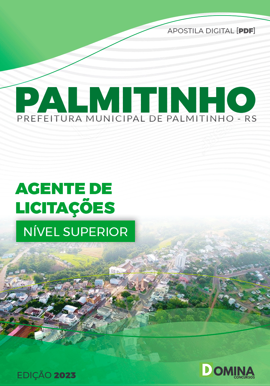 Apostila Concurso Pref Palmitinho RS 2023 Agente Licitações