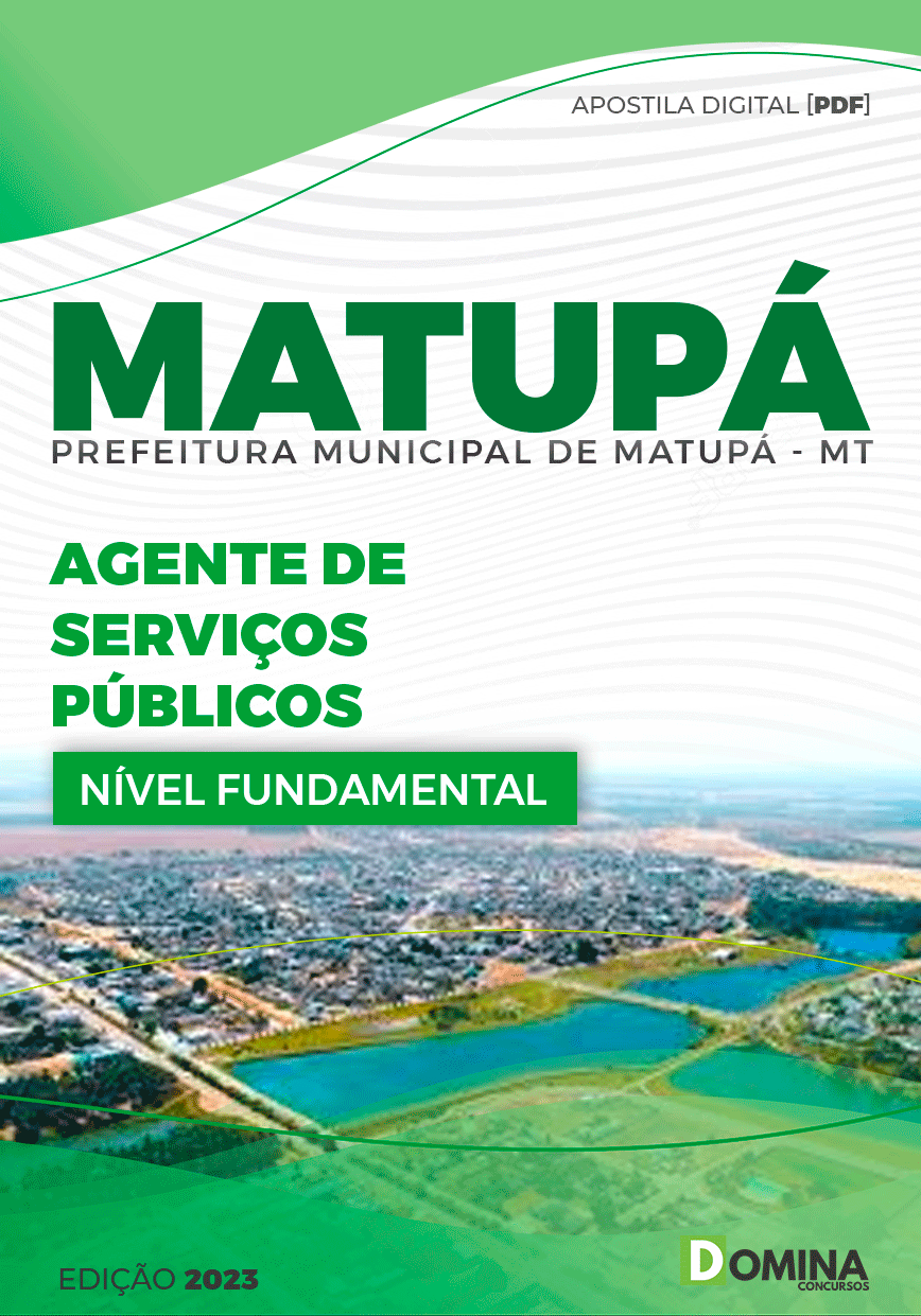 Apostila Pref Matupá MT 2023 Agente Serviços Públicos