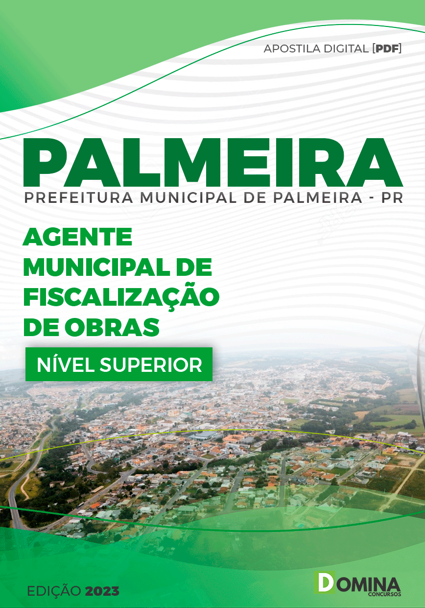 Apostila Pref Palmeira PR 2023 Agente de Fiscalização de Obras