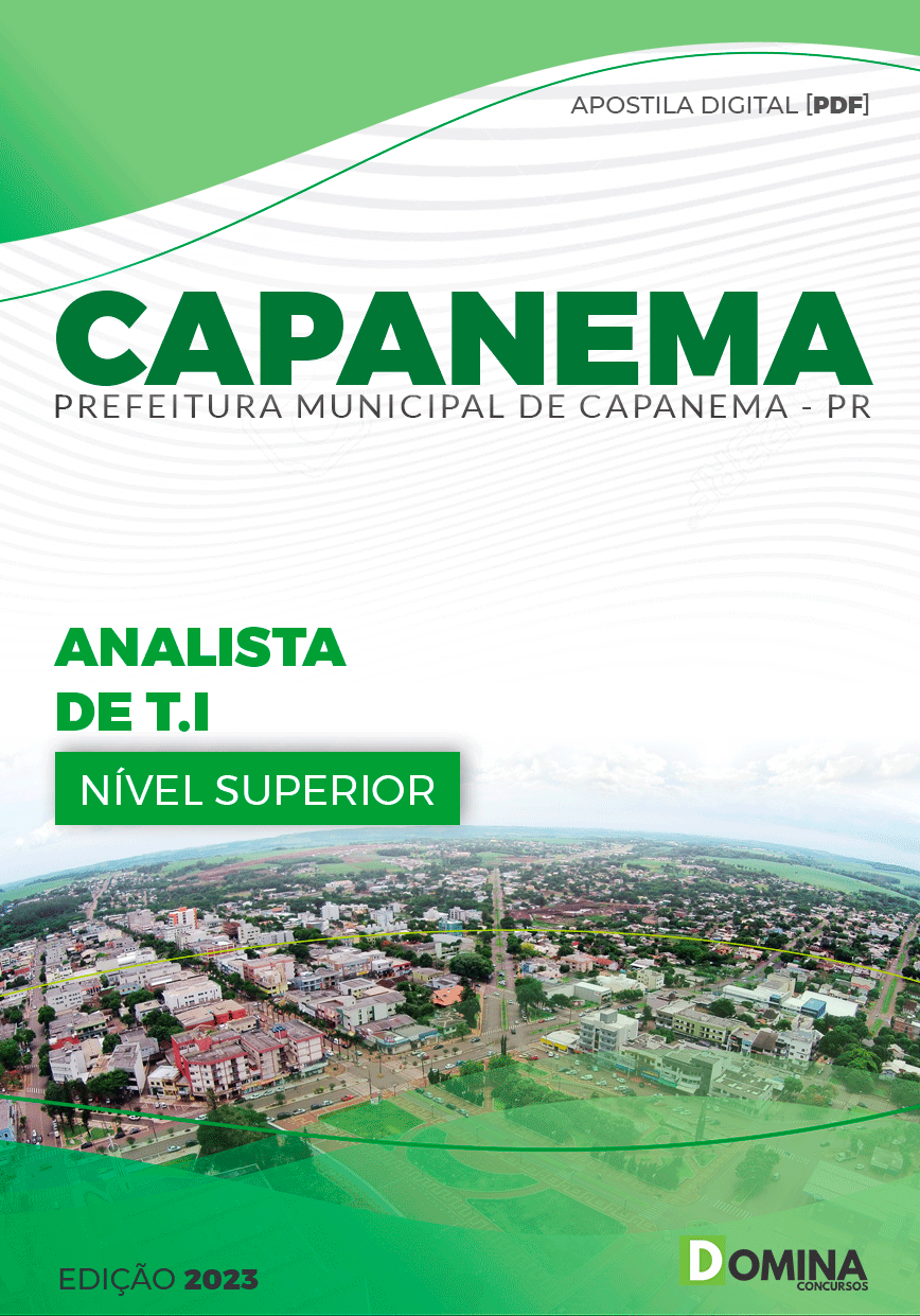 Apostila Pref Capanema PR 2023 Analista de TI