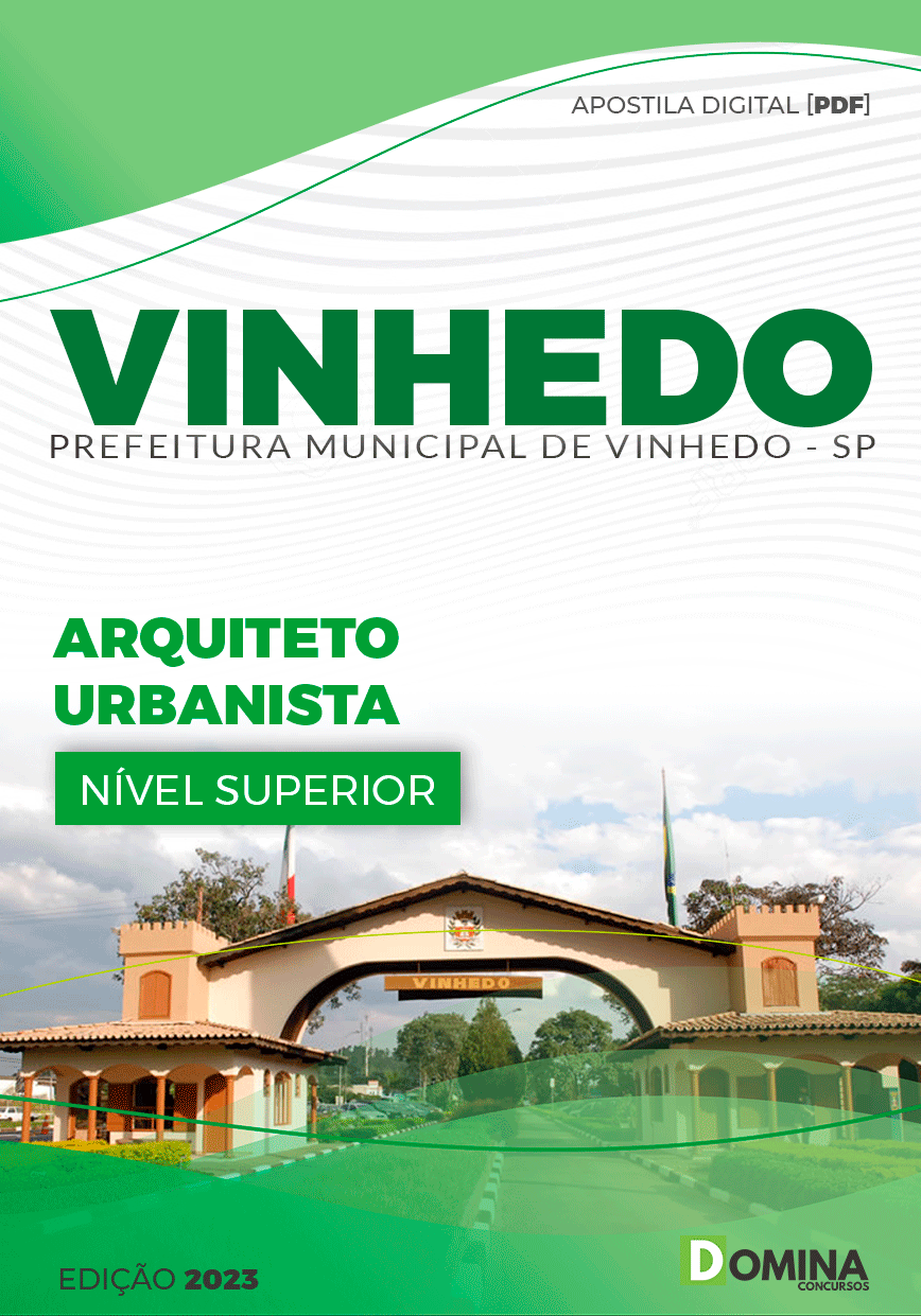 Apostila Pref Vinhedo SP 2024 Arquiteto Urbanista