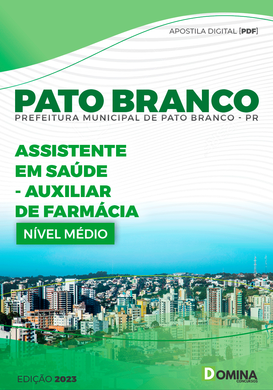 Apostila Concurso Pref Pato Branco PR 2023 Auxiliar Farmácia