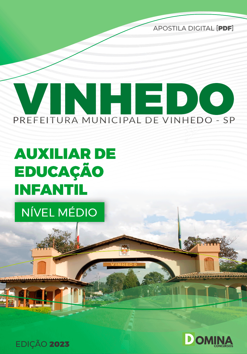 Apostila Concurso Pref Vinhedo SP 2024 Auxiliar Educação Infantil