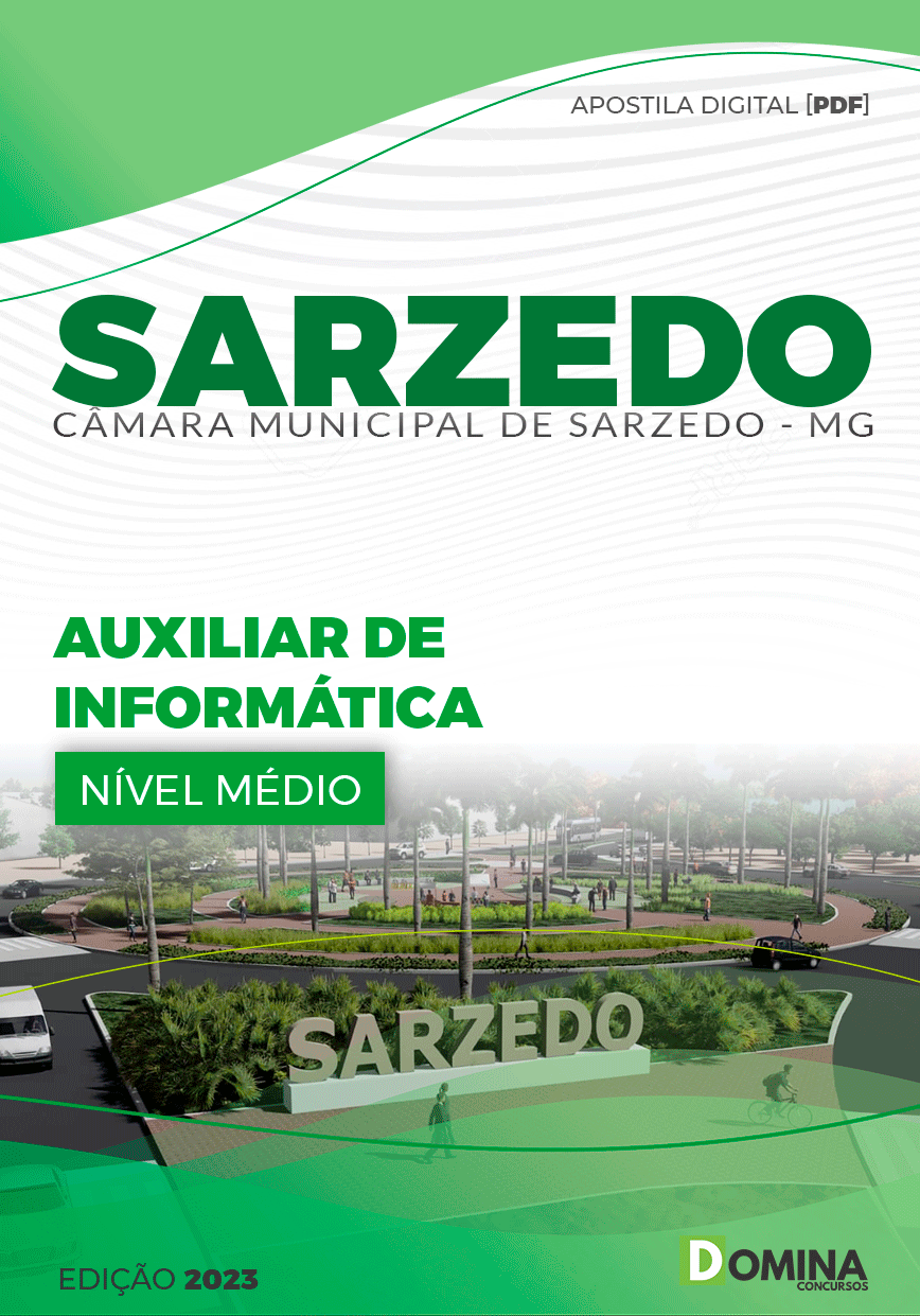 Apostila Câmara Sarzedo MG 2024 Auxiliar Informática