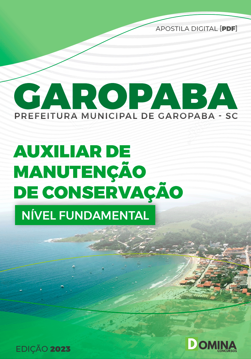 Apostila Pref Garopaba SC 2023 Auxiliar Manutenção Conservação Servente