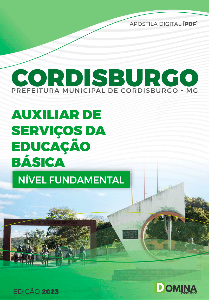 Apostila Pref Cordisburgo MG 2024 Auxiliar Serviço Educação Básica