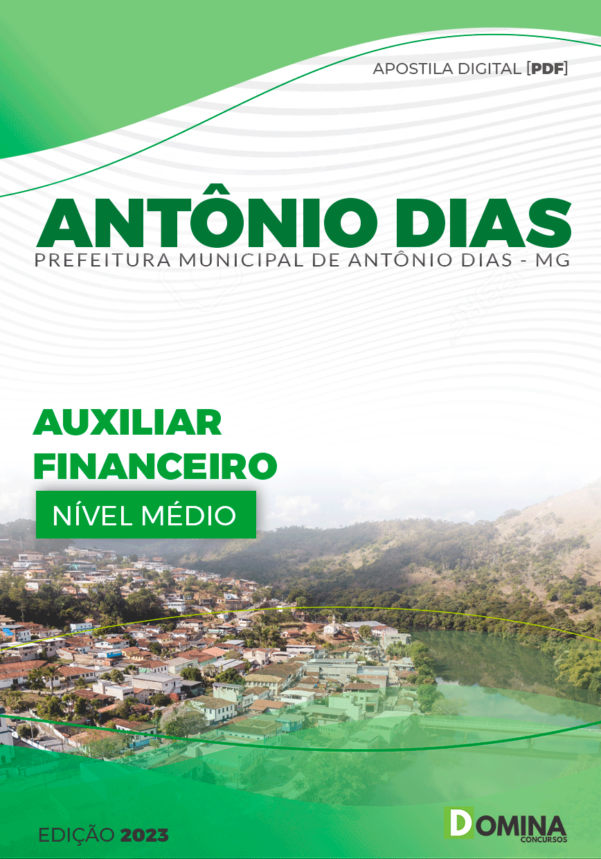 Apostila Pref Antônio Dias MG 2024 Auxiliar Financeiro