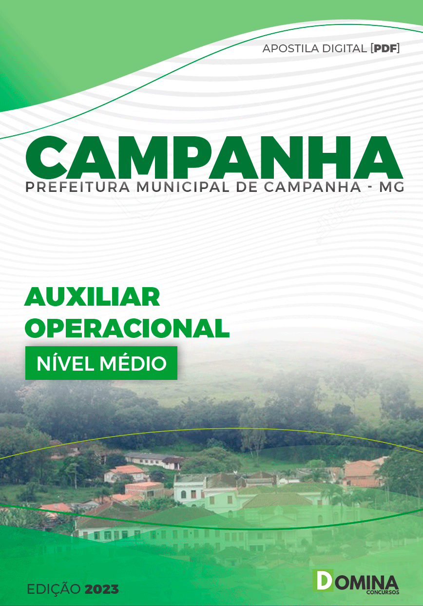 Apostila Concurso Pref Campanha MG 2024 Auxiliar Operacional