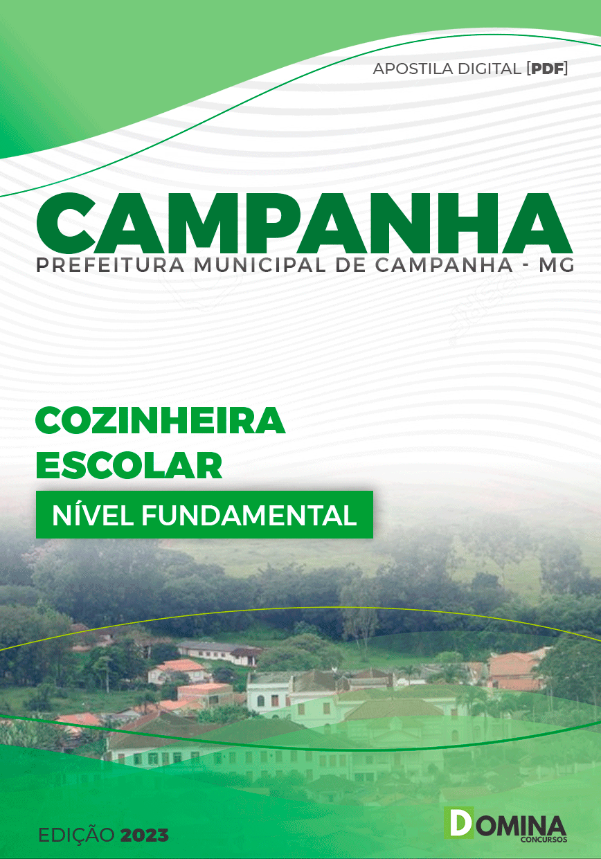 Apostila Pref Campanha MG 2024 Cozinheira Escolar