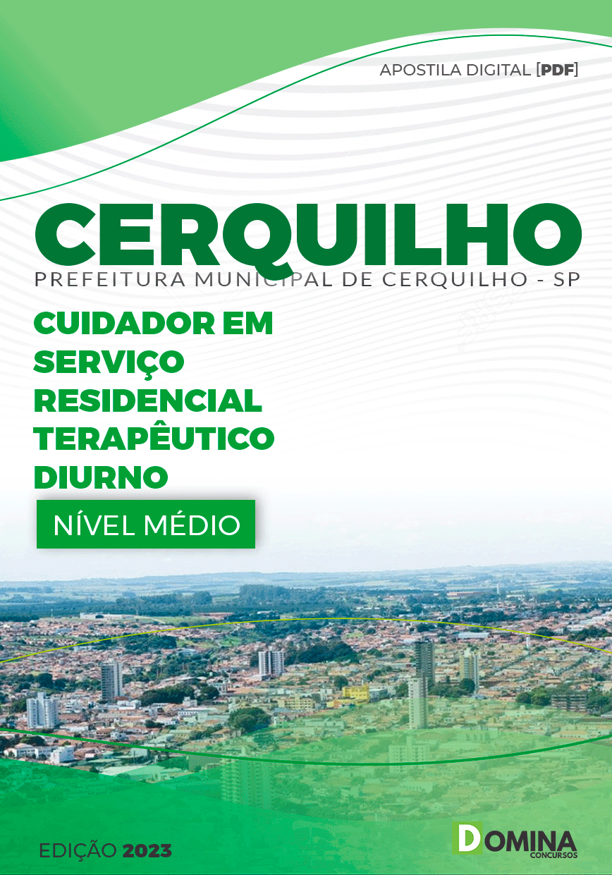 Apostila Pref Cerquilho SP 2023 Cuidador Serviços Terapêutico