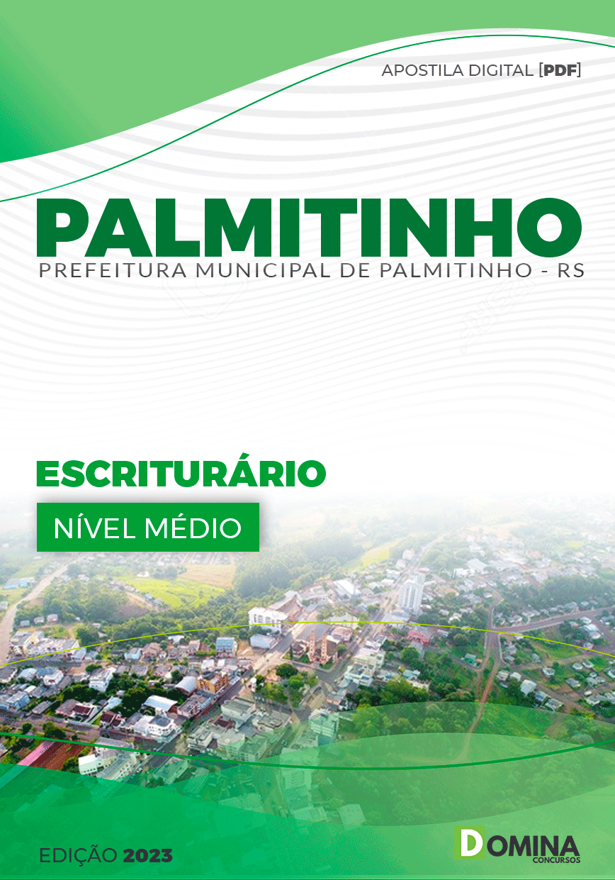 Apostila Concurso Pref Palmitinho RS 2023 Escriturário