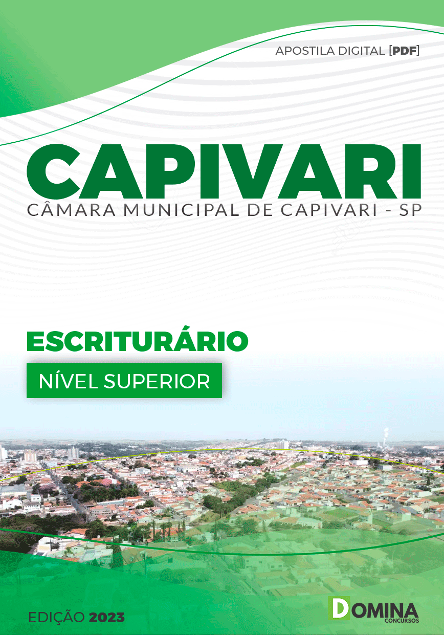 Apostila Câmara Capivari SP 2023 Escriturário