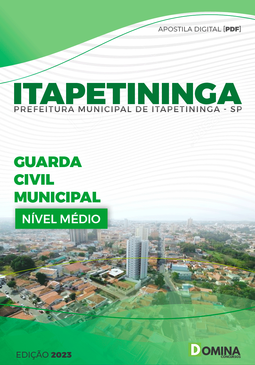 Apostila Pref Itapetininga SP 2023 Guarda Civil Municipal