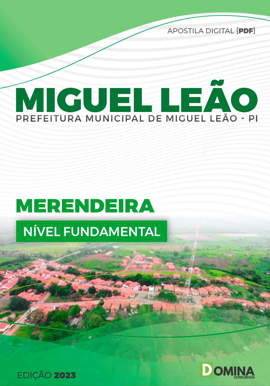 Apostila Concurso Pref Miguel Leão PI 2023 Merendeira