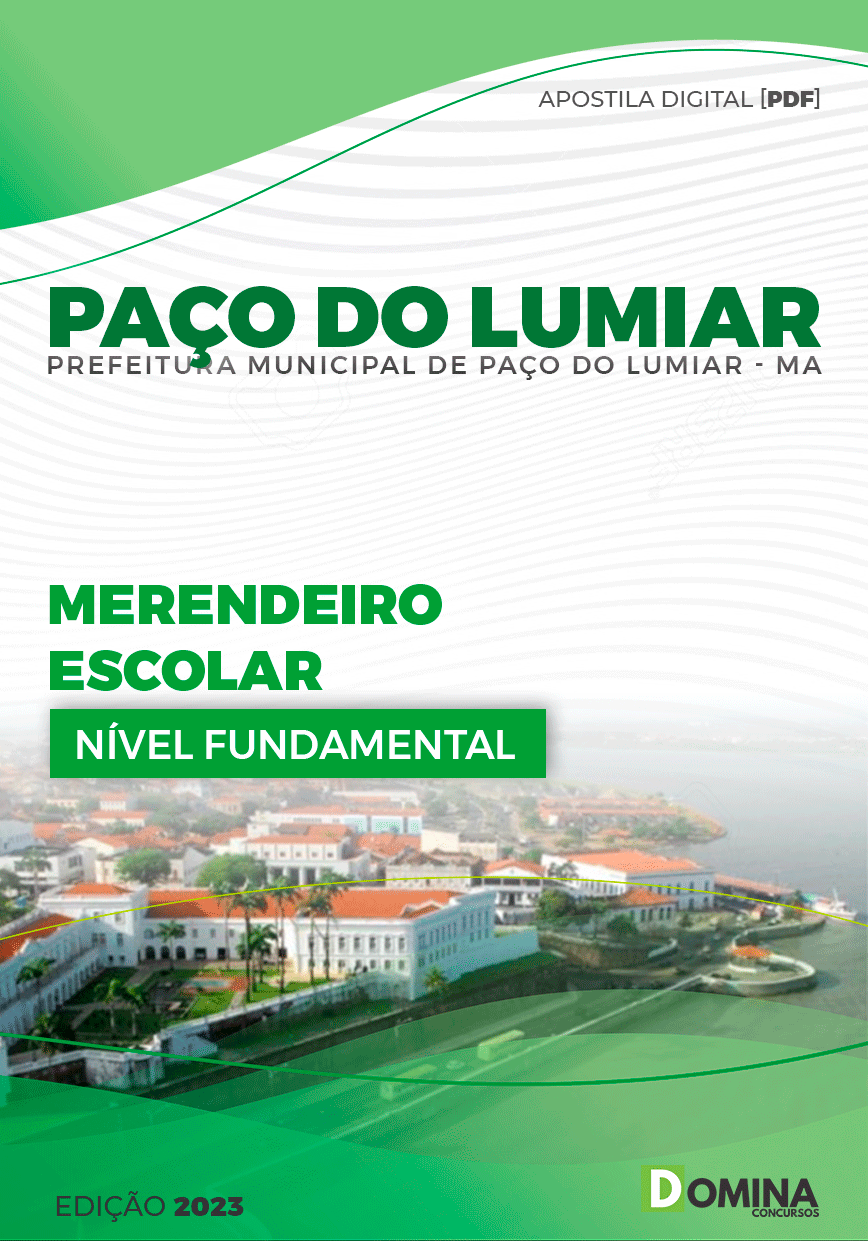 Apostila Pref Paço do Lumiar MA 2023 Merendeiro Escolar