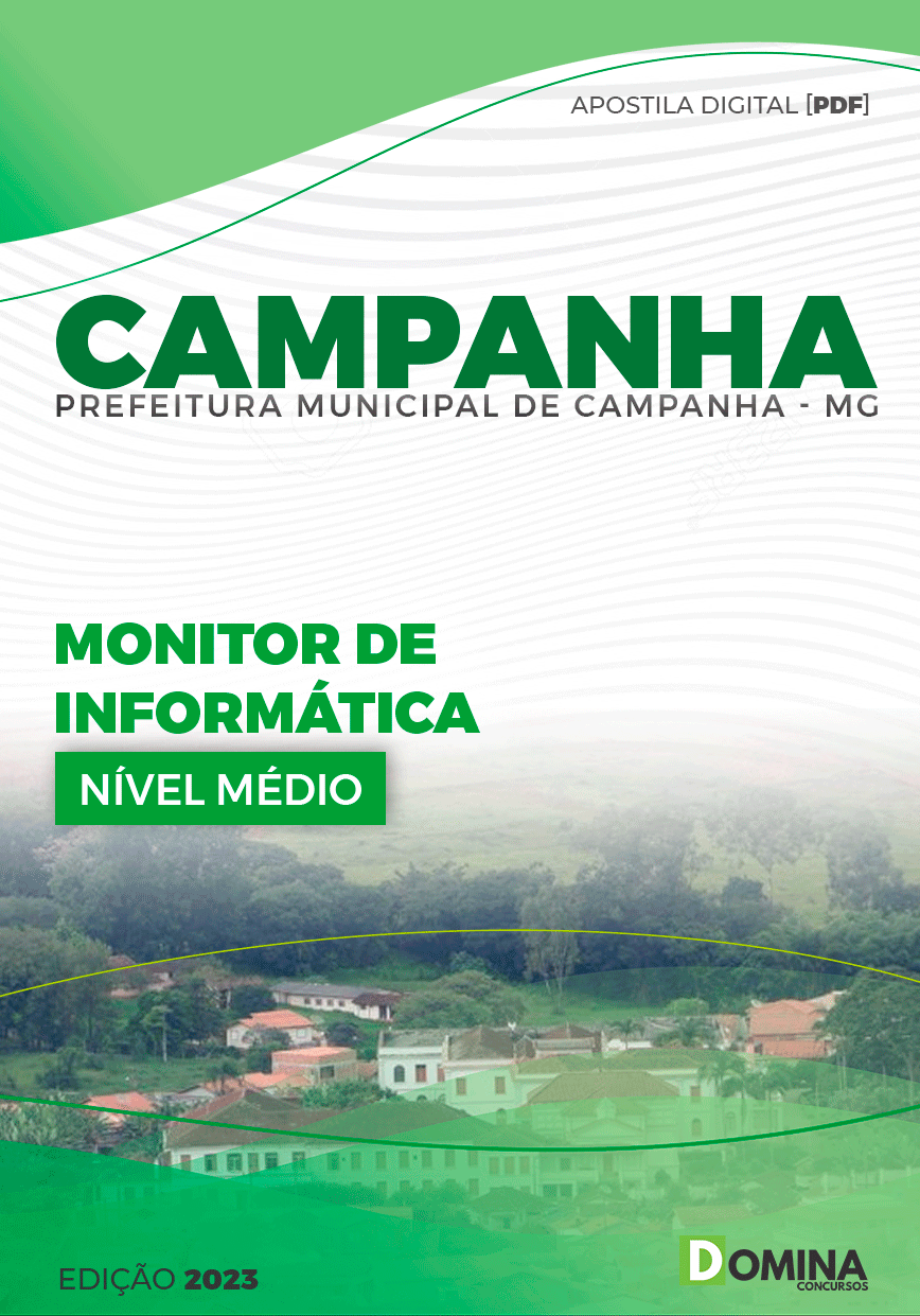 Apostila Concurso Pref Campanha MG 2024 Monitor Informática