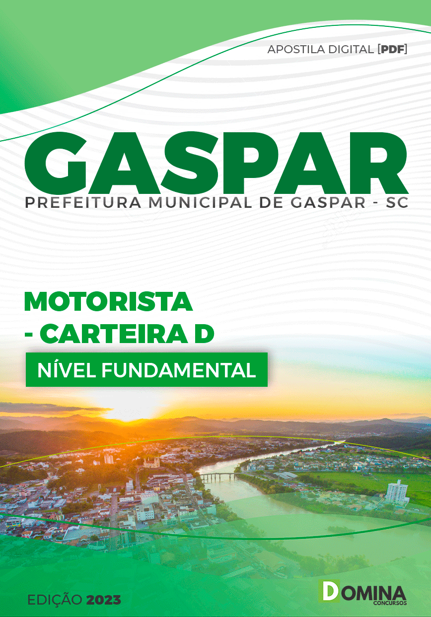 Apostila Pref Gaspar SC 2023 Motorista Carteira D