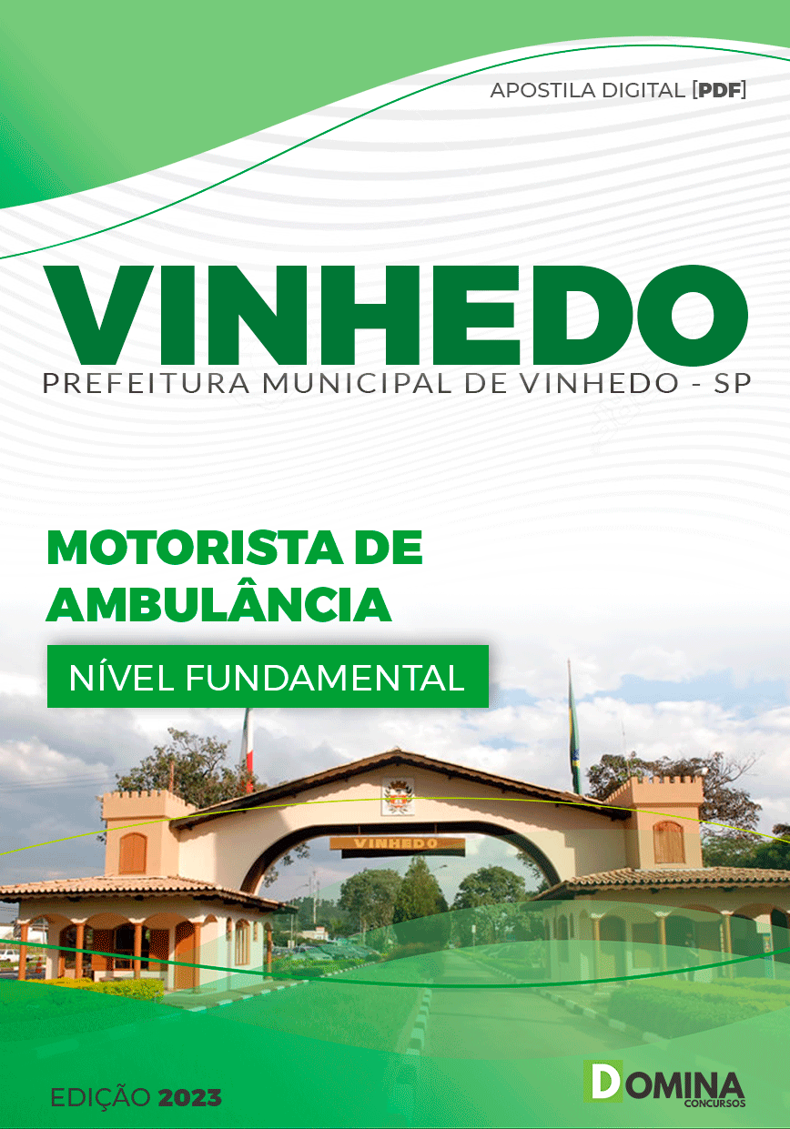 Apostila Concurso Pref Vinhedo SP 2024 Motorista Ambulância