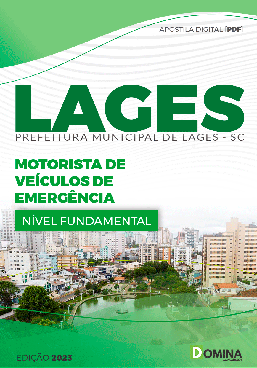 Apostila Pref Lages SC 2023 Motorista Veículo Emergência