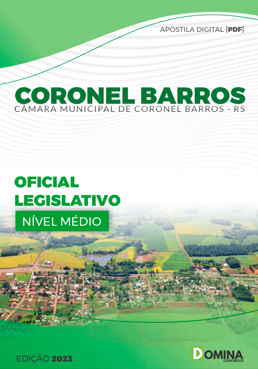 Apostila Pref Coronel Barros RS 2023 Oficial Legislativo
