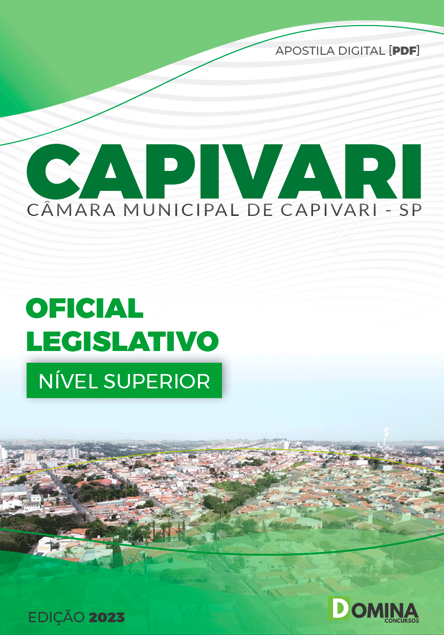 Apostila Câmara Capivari SP 2023 Oficial Legislativo