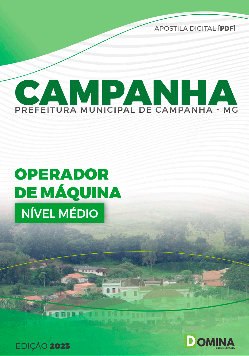 Apostila Concurso Pref Campanha MG 2024 Operador Máquinas