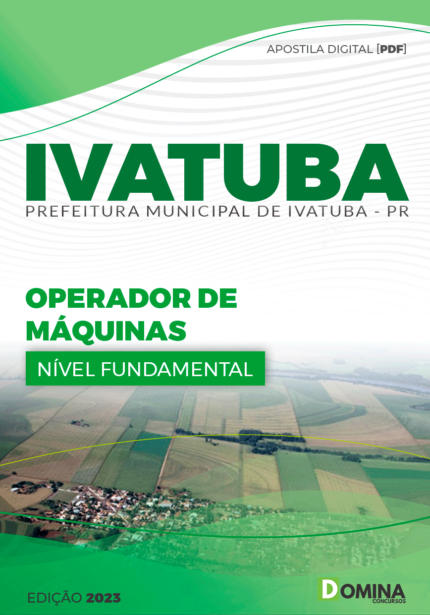 Apostila Pref Ivatuba PR 2023 Operador de Máquinas
