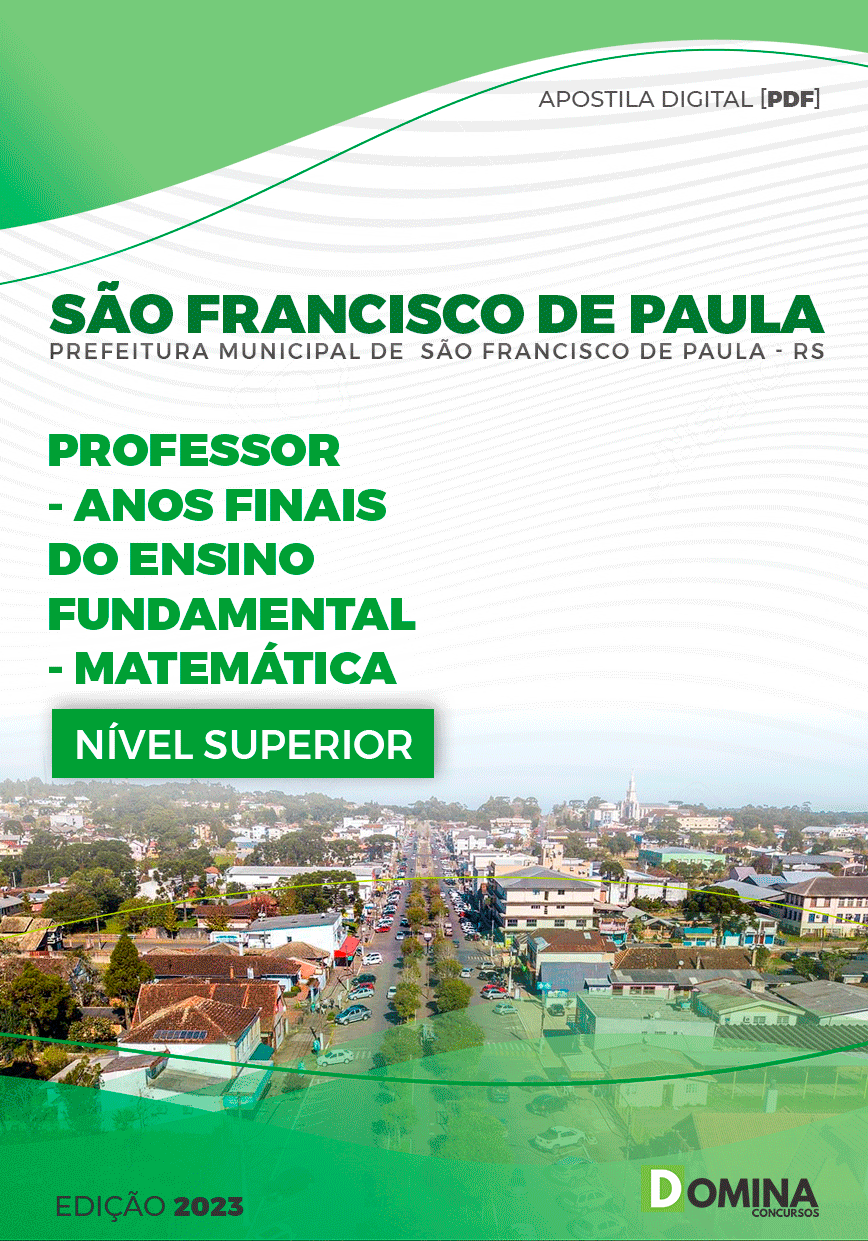 Pref São Francisco Paula RS 2023 Professor Matemática