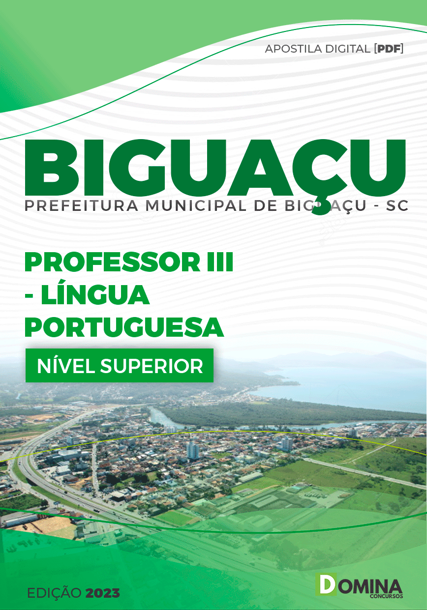 Apostila Pref Biguaçu SC 2023 Professor III Língua Portuguesa