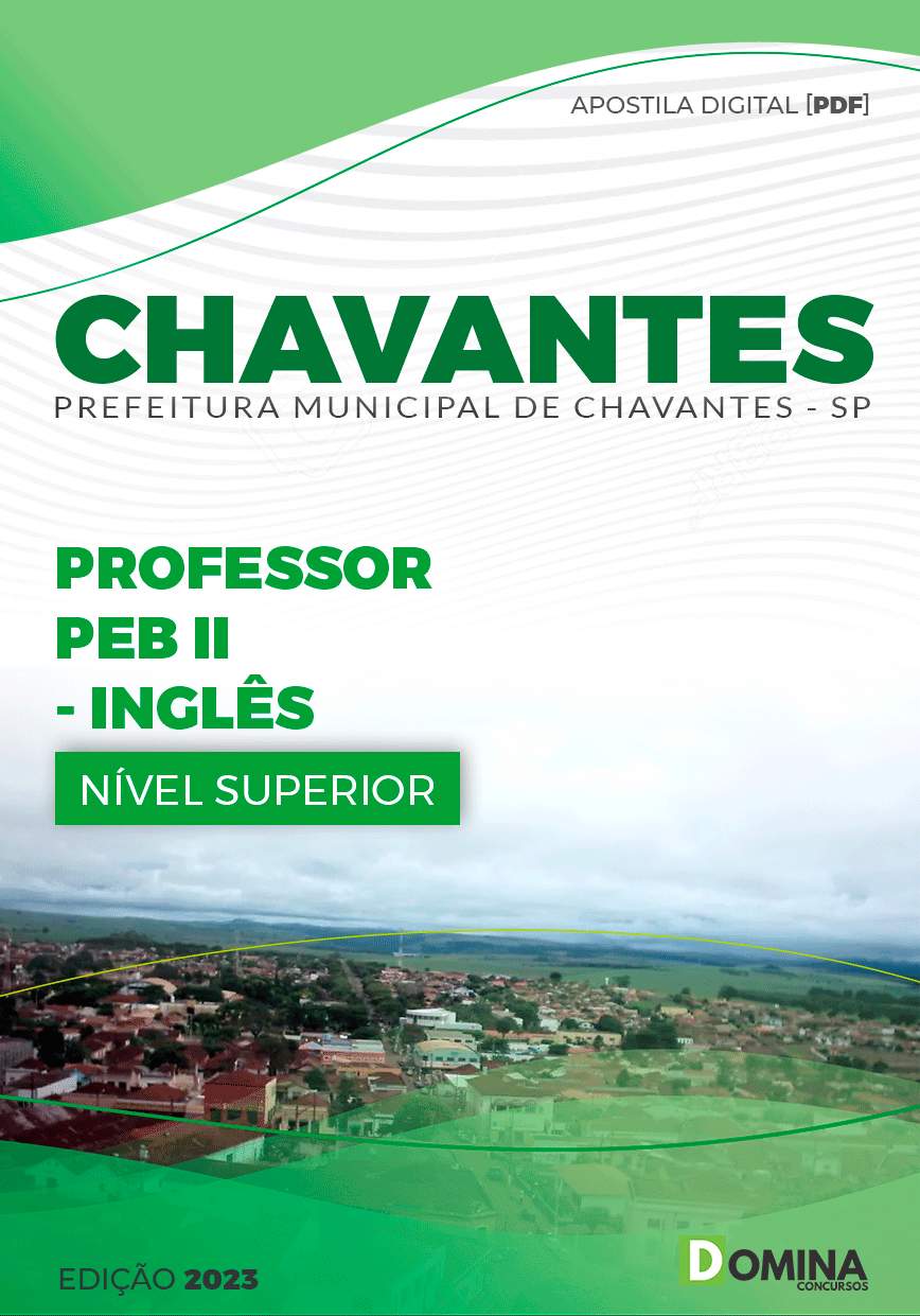 Apostila Pref Chavantes SP 2023 Professor PEB II Inglês