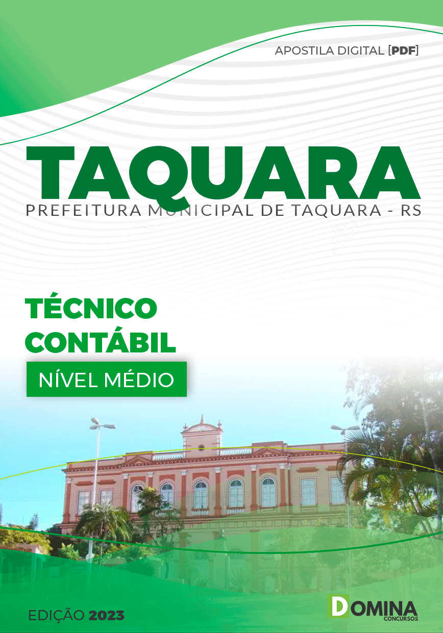 Apostila Pref Taquara RS 2023 Técnico Contábil