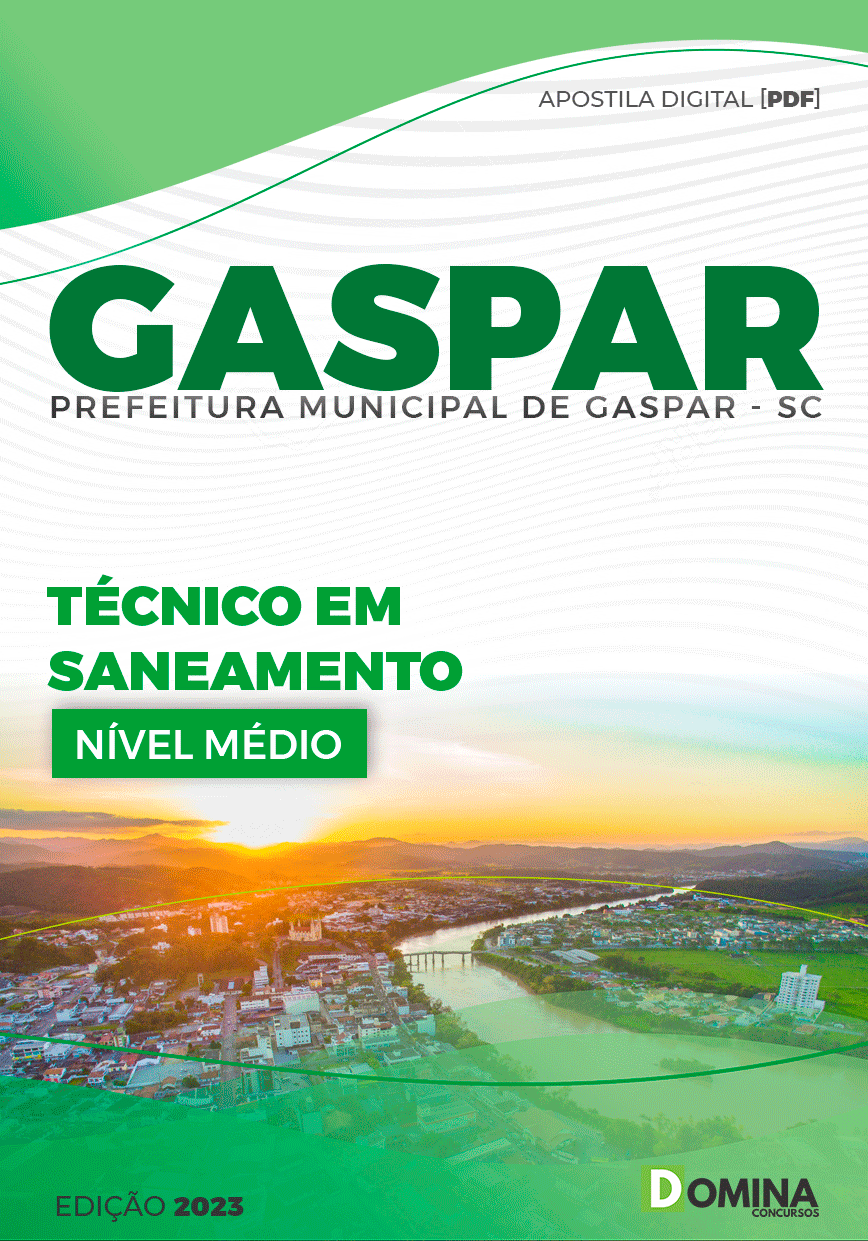 Apostila Pref Gaspar SC 2023 Técnico em Saneamento