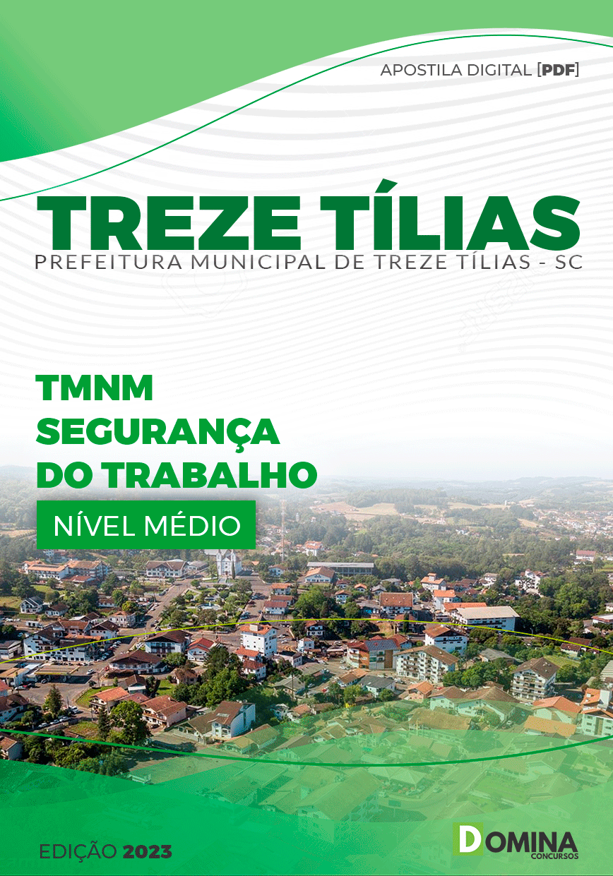 Apostila Pref Treze Tílias SC 2023 Segurança Trabalho