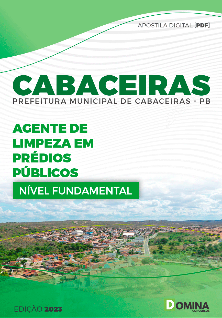 Pref Cabaceiras PB 2023 Agente de Limpeza em Prédios Públicos