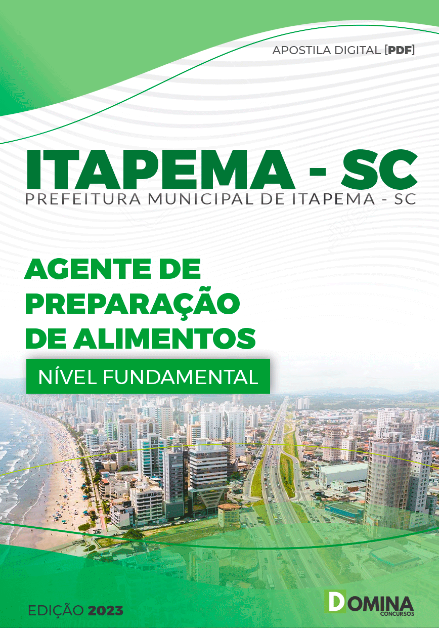 Apostila Pref Itapema SC 2023 Agente Preparação de Alimentos