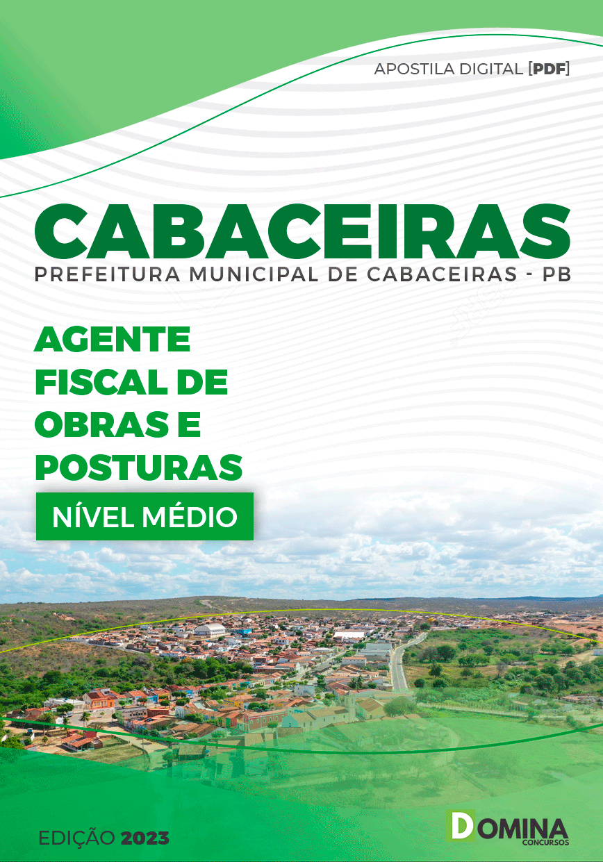 Apostila Pref Cabaceiras PB 2023 Agente Fiscal de Obras Posturas